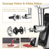 AAOBOSI Meat Grinder Electric, [3000W Max] Meat Grinder Heavy Duty with 2 Stainless Steel Blades & 3 Grinding Plates, Sausage Maker & Kibbe Kit for Home Kitchen Using