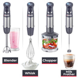 800W 4-in-1 Immersion Blender Handheld, 12 Speed Hand Mixer - Turbo Boost Mueller