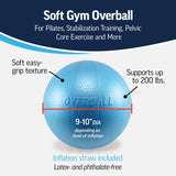 OPTP Soft Gym Overball – 9 Inch Inflatable Pilates Ball for Stabilization Training, Pelvic Core Exercise, Correct Body Position, Muscle Activation and More OPTP