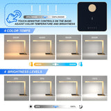 Hengsense Dimmable Desk Lamp with Charging Station, 15W CCT Table Lamp