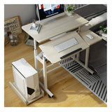 Portable Adjustable Desk Portable Computer Desk Mobile Lap Table Days Overbed Table Portable Laptop Mobile Computer Stand Desk Cart Tray Side Table for Home Office Living Room Bedroom (Maple)