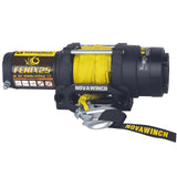 Novawinch FENIX 2500 ATV Winch Synthetic Rope - 2500lb Line Pull 12V Electric Winch for ATV UTV - Aluminum Hawse Fairlead - Sealed 3.0 HP Permanent Magnet Motor - Mechanical Load Holding Brake System