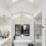 LUXRITE 2 Inch LED Recessed Ceiling Light with Junction Box, 8W, 5CCT Selectable 2700K/3000K/3500K/4000K/5000K, 660 Lumens, Dimmable Canless Downlight, Wet Rated, IC Rated, ETL Listed (12 Pack)