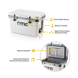 RTIC Ultra-Light 32 Quart Hard Cooler Insulated Portable Ice Chest Box for Drink, Beverage, Beach, Camping, Picnic, Fishing, Boat, Barbecue, 30% Lighter Than Rotomolded Coolers, White & Grey