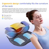 ALPHAY Cervical and Shoulder Massage Pillow, Portable Neck Traction Device, Dynamic Massage, Graphene Heating, Shoulder and Neck Relax Device