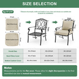 Summsun Patio Chair Cushions Set of 4, Faux Linen Outdoor Furniture Cushions