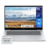 HP OmniBook 7 17.3" Next Gen AI Laptop, FHD IPS Touchscreen, Intel Core Ultra 7 258V (Copilot+ PC 47 Tops NPU), 32GB DDR5 RAM, 1TB SSD, Thunderbolt 4, Backlit Keyboard, WiFi 6E, Windows 11 Pro