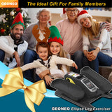 Under Desk Elliptical Machine, Electric Ellipse Leg Exerciser for Senior, Quiet and Compact Electric Seated Pedal Exerciser for Home with Display Monitor, Remote Control and 12 Adjustable Speeds GEONEO