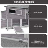 Extra Large Outdoor Wooden Chicken Coop Hen House with Waterproof Roof Nesting Box Pull Out Cleaning Tray Poultry Cage for Backyard Farm Use