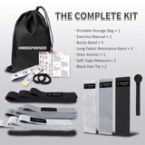HIMESPORNER 9 PCS Fabric Resistance Bands Set for Working Out, Non-Slip Exercise Booty Bands for Women & Men Leg and Glutes with Hair Ties and Tape Measure - for Home Gym Workout, Yoga, Pilates
