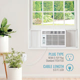 Keystone 10,000 BTU Window Air Conditioner and Dehumidifier, 115V, Window AC Units for Apartment, Living Room, Garage, and Small-Medium Rooms up to 450 Sq.Ft., Window Unit Air Conditioners with Remote
