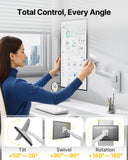 monTEK Single Monitor Wall Mount, 17–49" Gas Spring Arm, Up to 44 lbs，White