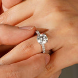 MSBLUE® Moissanite Engagement Ring, 2ct Size 6.5