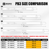 Booms Fishing PB3 6.4ft~8ft Fishing Rod Case, Portable Folded Fishing Pole Case with Two-Way Zippers, 1ft /7.7" Extended Design Fishing Rod Bag, Fit for 2~3 Fishing Poles, 76"~96"