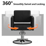 LOUVIXA Barber Chair for Hair Stylist, Height Adjustable Hydraulic Hair Salon Chair, 360 Degrees Rotation, Multi-Function Shampoo Chair for Salon Home Barbershop, Black