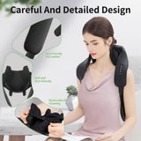 MASGRE Shiatsu Neck and Back Massager with Heat, Upgraded 2600mAh Cordless Shoulder Massager Deep Tissue 6D Kneading with Carry Bag, Massages Pillow for Neck, Back, Shoulder, Body Gifts for Mom Dad