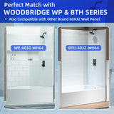 WOODBRIDGE 60” x 32” Alcove Soaking Bathtub in white with Left-Hand Drain Hole – Tub Only (No Wall Panels)