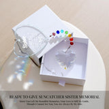 Memorial Gifts for Loss of Mom Dad Sister Husband Brother - Crystal Suncatcher Sympathy Gifts for Loss of Mother Father, Bereavement Funeral Condolence Gifts for Grieving Friend (Sister)
