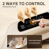 Amzyes 4D Massage Chair Full Body, 20 Modes Zero Gravity Massage Chair with 53.15 Inches SL Track, Foot Massage, Neck and Shoulder Massage, Shiatsu, Bluetooth Speaker, Home, Beige