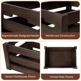 HFYFYXGS Wooden Storage Crates Set of 3 Nesting Wooden Box for Home Decor