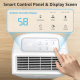 KNKA 2500 Sq.Ft Dehumidifier for Basement with Drain Hose Max 34 Pints, Dehumidifiers for Home, Bedroom, Bathroom, Large Room, Three Modes, Intelligent Humidity Control, Dry Clothes, 24HR Timer