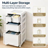 NABOOJ Drawer File Cabinet Rolling Filing Cabinet Office Organizer Unit