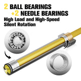 RitFit Elite 6.6ft Olympic Barbell, Robust 33lb Barbell for Weightlifting and Powerlifting, Superior Olympic Bar with Exceptional 900lbs Load Capacity, Weight Bar for 2” Standard Plates Sliver/Yellow