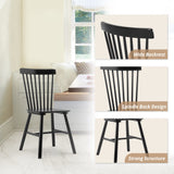 LUE BONA Windsor Dining Chair, Dining Chairs Set of 6, Spindle Back Wood Kitchen Chairs Wooden