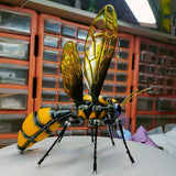 MechPuConToy 3D Metal Wasp Bionic Mechanical Model Surrealistic Creative Collectible Kits, for Teens and Adults (Finished Version)
