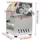 WYDDDARY 24V DC or 110V AC Electric Sugarcane Juice Extractor Electric 4 Rollers Sugar Cane Juicer Outdoor Juicer with Transformer and Transparent Window 450W