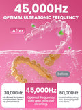 Dental Ultrasonic Retainer Cleaner Machine: Nicwell 200ML Dental Cleaning Pod for Denture, Mouth Guard, Night Guard, Braces, Tray, Aligner 45kHz Cleaner with Protection Design & Digital Timer