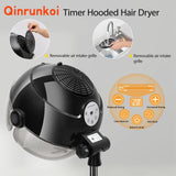 Hooded Hair Dryer, Standing Hair Dryer on Wheels, Sit Under Dryer with 3 Temperature Settings, for Salon, Spa or at Home Use Black