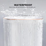 Supteron Bathroom Trash Can with Lid 3.2 Gallon Narrow Trash Can Small Plastic Trash Bin