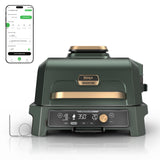 Ninja Woodfire ProConnect Premium XL Outdoor Grill & Smoker, Green & Gold