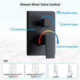 Faucet Set with Tub Spout 10 Inch, Shower Head RTTWYYUU