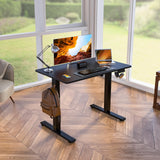 Stand Up Desks [35 x 20 Inch] - Ergonomic Sit Stand Desk Rising Desks for Home Office Computer Desk