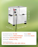 VEVOR Commercial Sugar Cane Juicer, 800W Electric Sugarcane Juicer Machine with 661LBS/H High Output, 4 Stainless Steel Rollers, Sugar Cane Press Juice Extractor Squeezer for Home/Commercial Use