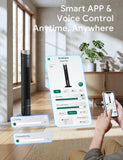 ZAFRO Smart Tower Fan for Bedroom,120° Oscillating Tower Fan,28ft/s High-Speed 12 Speeds 4 Modes,Upgraded DC 22dB Ultra Quiet,App/Voice Control,Standing Fan with 12H Timer,42Inch,Black