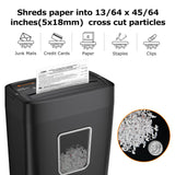 Paper Shredder, 8-Sheet Crosscut Shredder with 4.2 Gallon Bin Shred Credit Card/Mail/Staple/Clip, P-4 Security Level Document Shredder with Handle for Home Office (C261-C) bonsaii