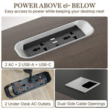 Laxodor L Shaped Executive Desk with File Cabinet Drawers Outlet USB