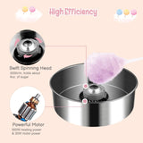 ROVSUN 21 Inch Cotton Candy Machine Commercial, Candy Floss Maker Electric Cotton Candy Maker w/Cart Stainless Steel Bowl, Sugar Scoop and Large Storage Drawer for Home Party Carnival