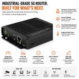 Lantronix 5G Release 16 Sub 6 Industrial Grade Router (North America) - NTC-501-01-01 - Wireless - 2.5Gbps - Gigabit Ethernet - Networking/Ports Qty: 2 - Static Routing, RIP (v2) - 2.5 Gbps LAN, ...