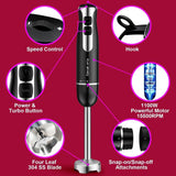 Djecak Orla Upgraded 1100W 5-in-1 Immersion Blender Handheld - 20 Speed Turbo Stick Blender for Soups, Baby Food & Smoothies, Includes Food Processor,Milk Frother, Chopper, Whisk & BPA-Free Beaker