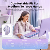 seenda Wireless Trackball Mouse, Ergonomic Bluetooth Mouse,Light Purple