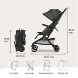 Mompush Velo Compact Travel Stroller One Second Fold