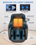 RELX 2026 Massage Chair Full Body, Zero Gravity Airbag Shiatsu Massage Chair with SL-Track, Heating, AI Control, Body Scan, 13 Modes, Foot Rollers, and Deep Yoga Stretch (Black)