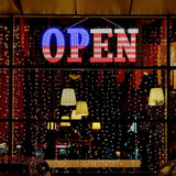 USA Flag 40"x14" Extra Large LED Open Signs for Business, Unique Design Super Bright Open Sign Hanging Installation, High Visibility Open Sign