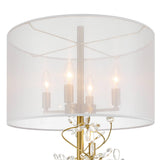 Possini Euro Design Vivant Modern Glam Luxury 71 1/2" Tall Standing Floor Lamp Large 8-Light Crystal Spray LED Dimmable Metal Soft Gold Finish Living Room Bedroom House Reading Office Home Décor