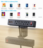 VILONG Dual Layer Desk Clamp Power Strip, 20W USB-C, 700J Surge Protector