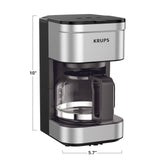KRUPS Simply Brew Compact 5 Cup Coffee Maker: Stainless Steel Design, Pause & Brew, Keep Warm, Reusable Filter, Drip-Free Carafe